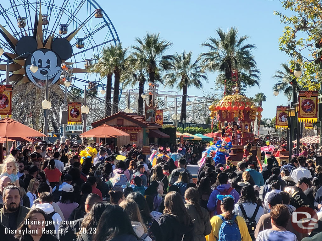 The crowd behind the procession