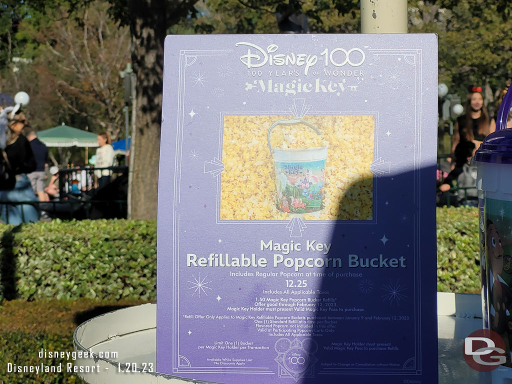 Disney100 Magic Key popcorn bucket offer is underway