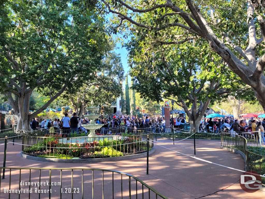 The extended queue for Haunted Mansion Holiday was not needed at the moment.