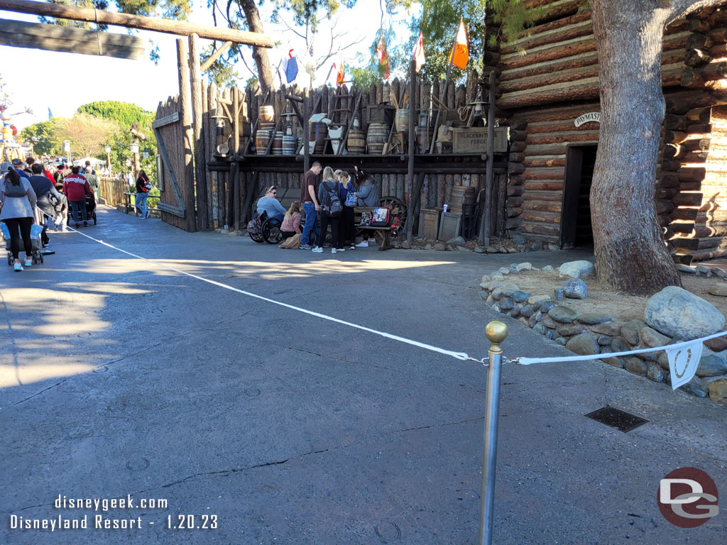 A section of Frontierland was roped off