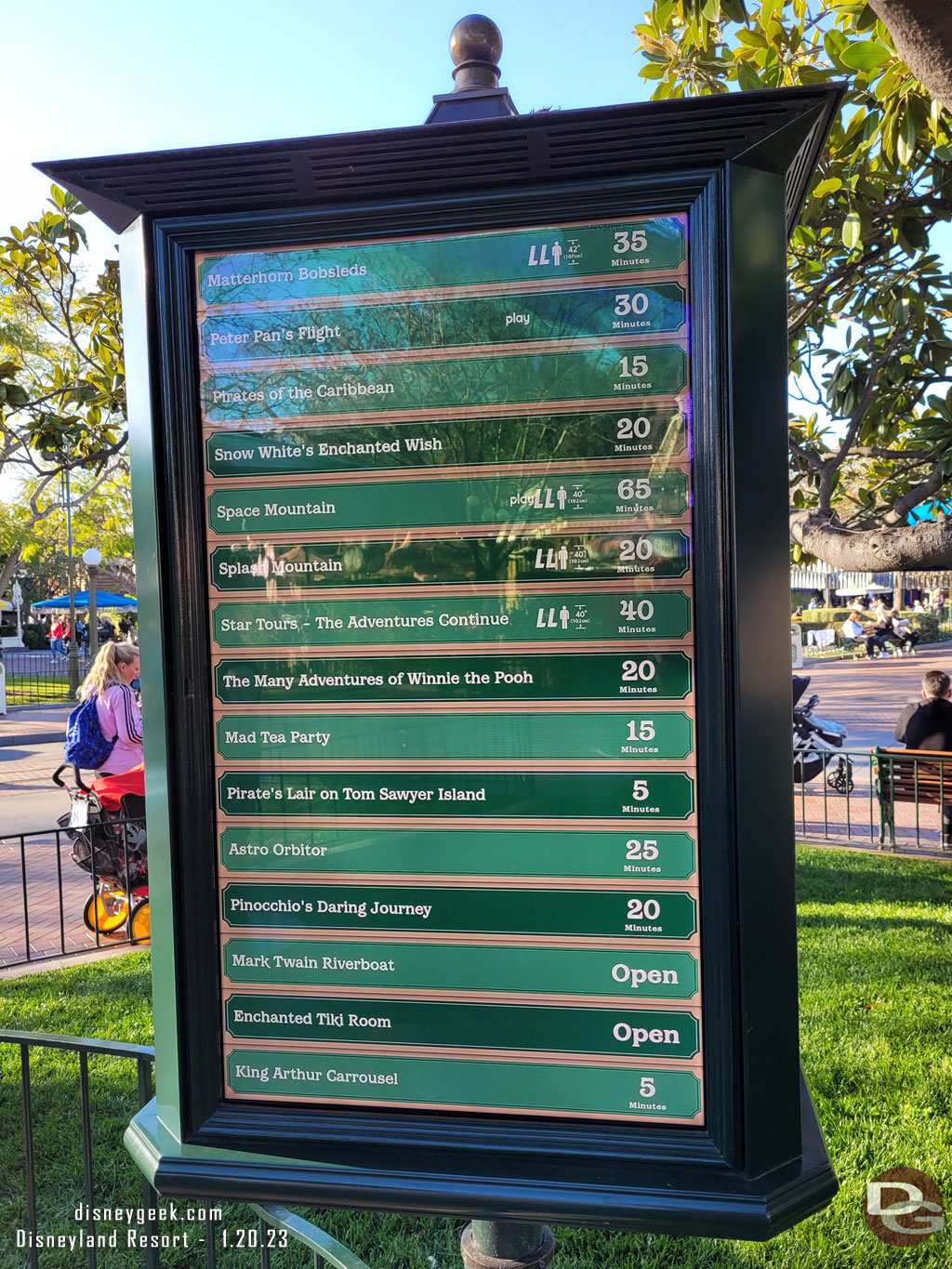 3:30pm - The Main Street wait times