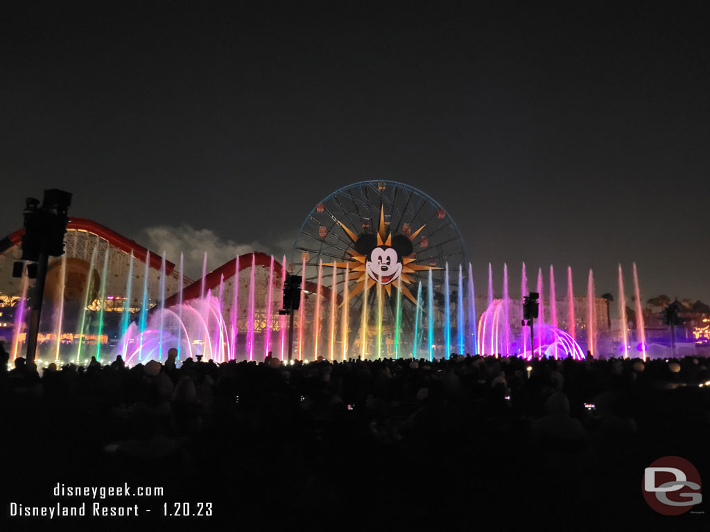 World of Color follows directly after Hurry Home