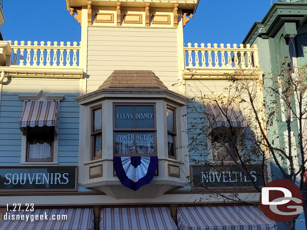 Disney100 decorations are up on Main Street USA