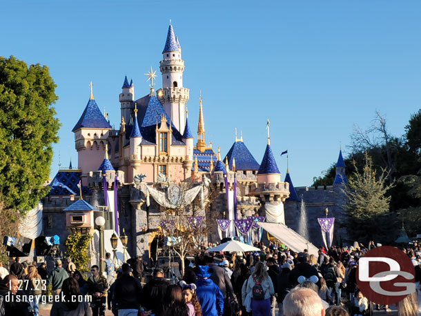 More filming in front of the castle this morning.