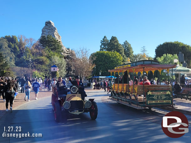 Main Street transportation out and about this morning.