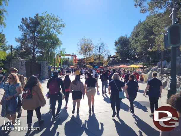 1:19pm - Walking through Disney California Adventure