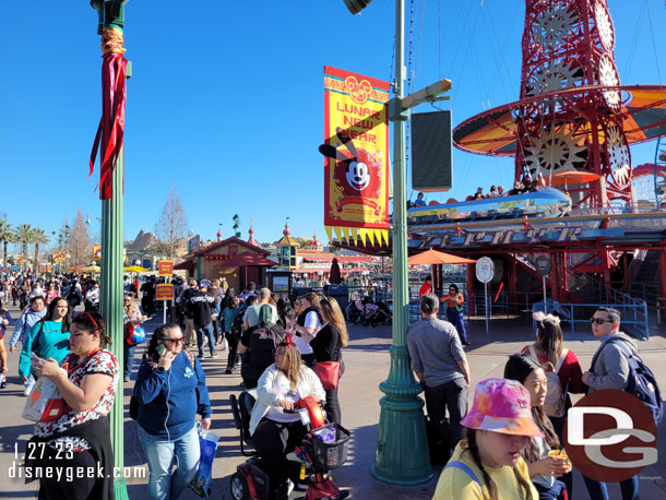 2:24pm - Some of the Lunar New Year Marketplace queues were long.. here is the end of one.. see the Marketplace in the distance