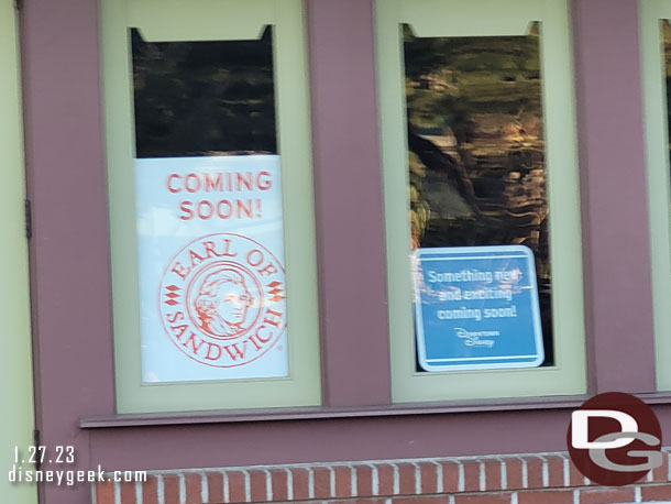 Earl of Sandwich signs in the former La Brea Bakery