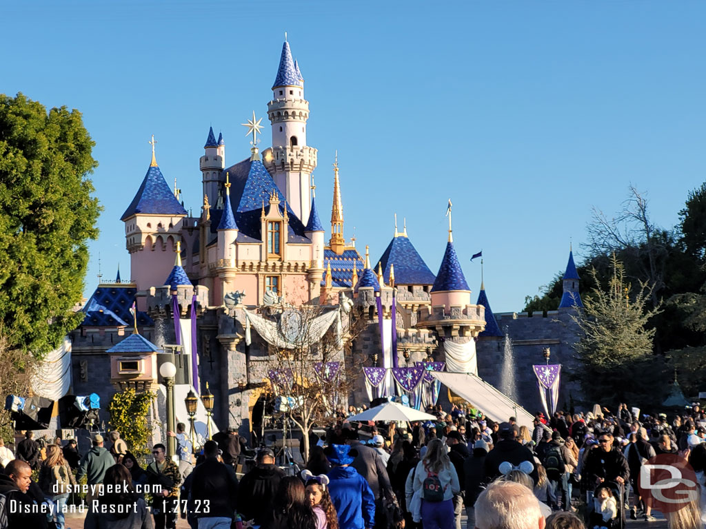 More filming in front of the castle this morning.