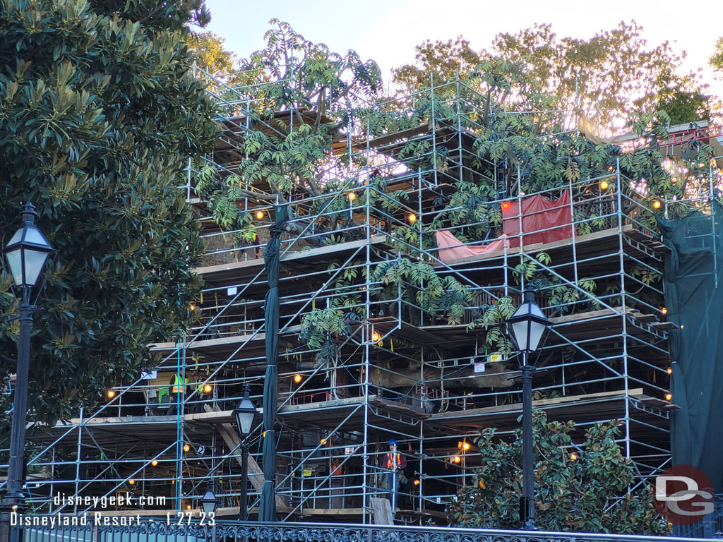 Time to take a closer look at the Adventureland Treehouse work.