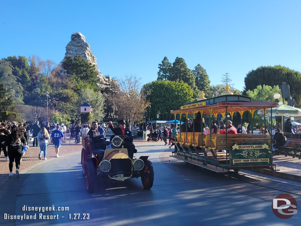 Main Street transportation out and about this morning.