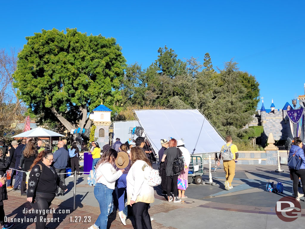 A media location set up off to the west side of the castle