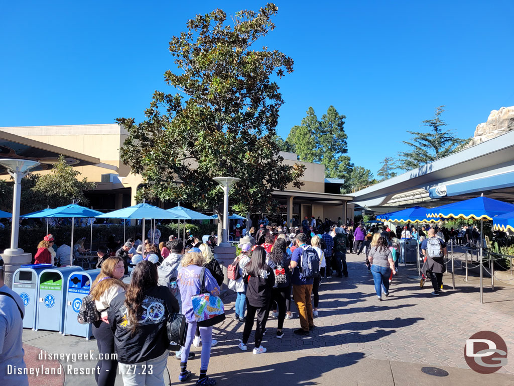 The line stretched out to here. The hot item was the Disney100 Mickey sipper.