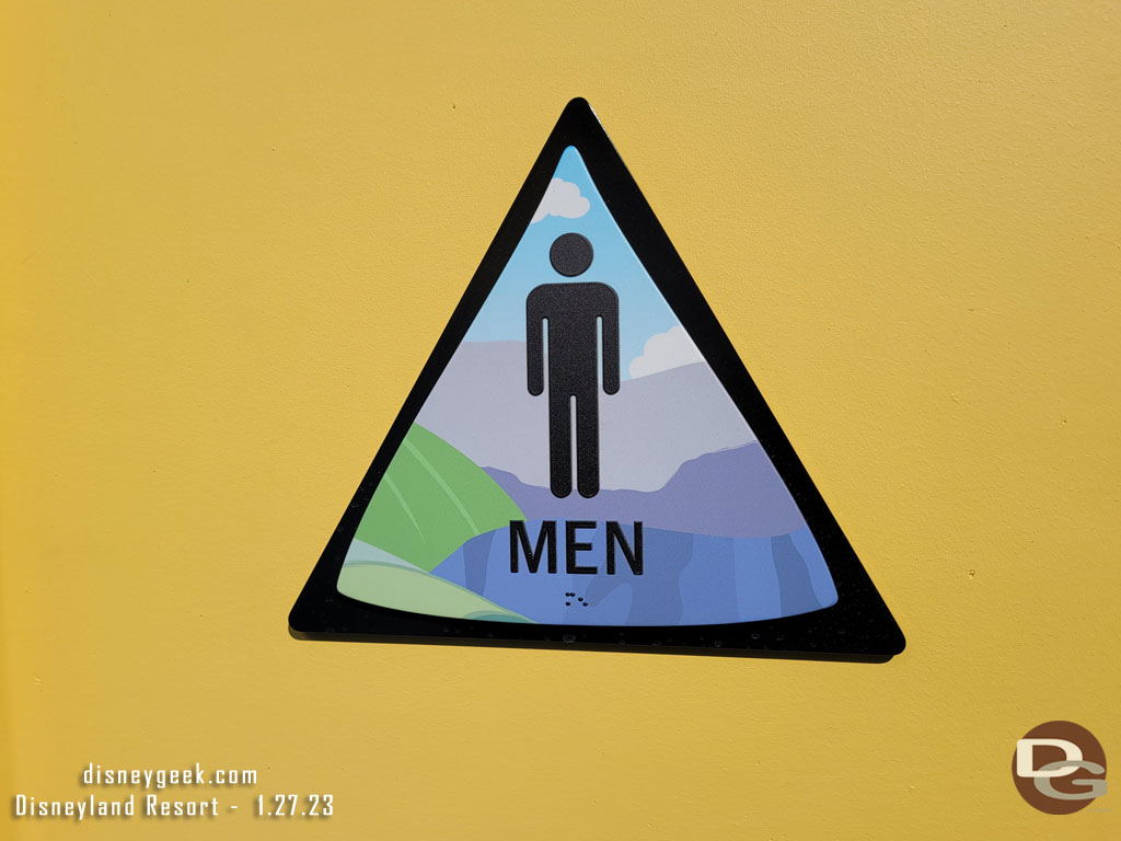 Roger Rabbit has been replaced with a generic mens room sign