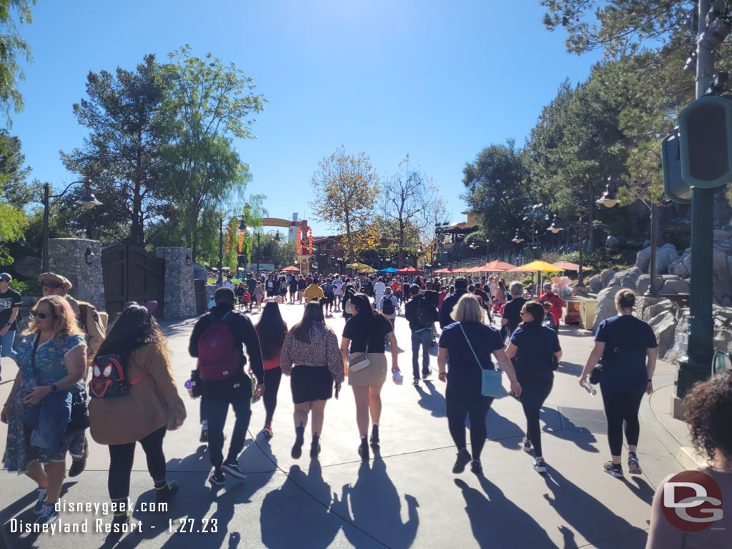 1:19pm - Walking through Disney California Adventure