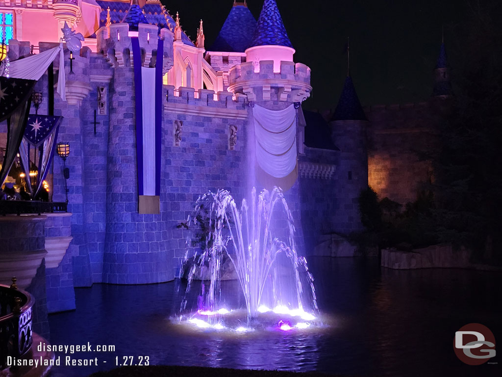 One of the new Disney100 fountains