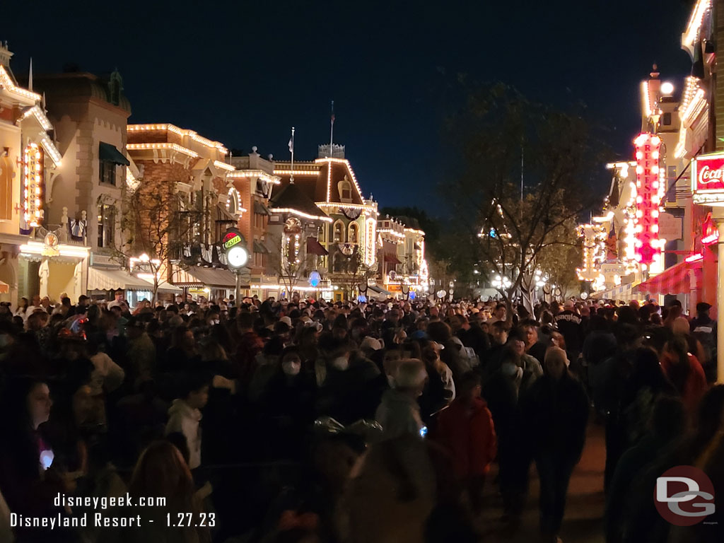 Main Street USA is mostly full at 8:32pm