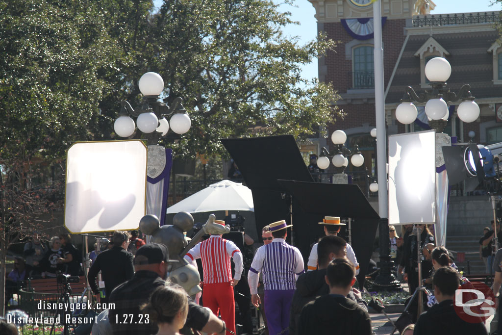 The Dapper Dans doing a walk through for their webcast performance.