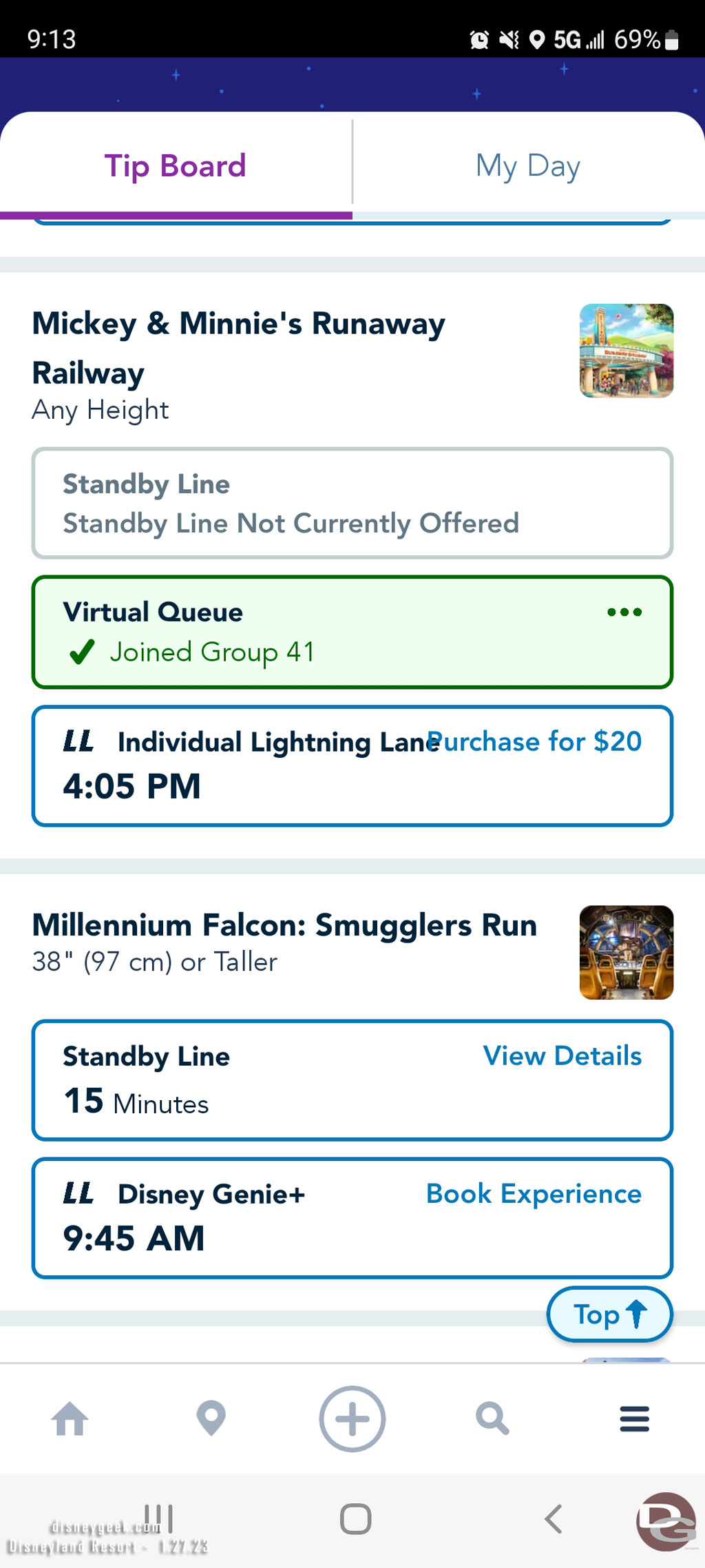 Interesting to note you could still purchase Individual Lightning Lane for mid afternoon an hour after park opening.