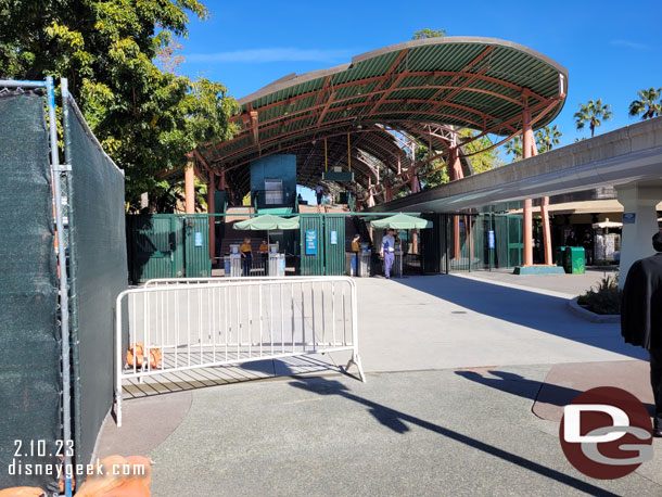 The area in front of the Monorail station is finished.