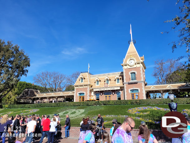 10:39am - Arrived at Disneyland, no Disney 100 decorations on the train station.