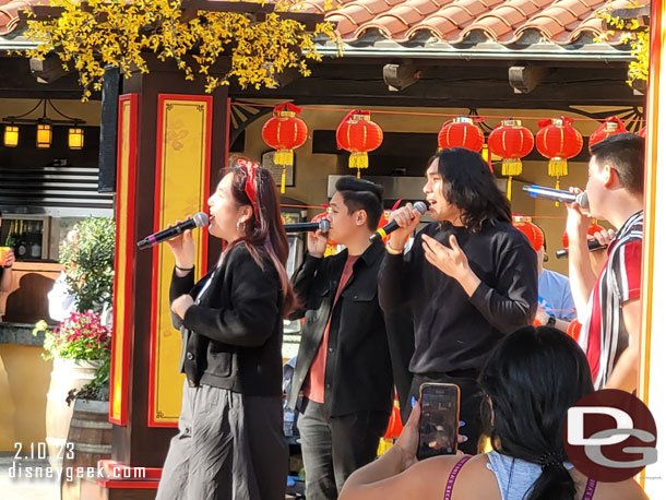 Vocal Seoul performing at the Sonoma Terrace