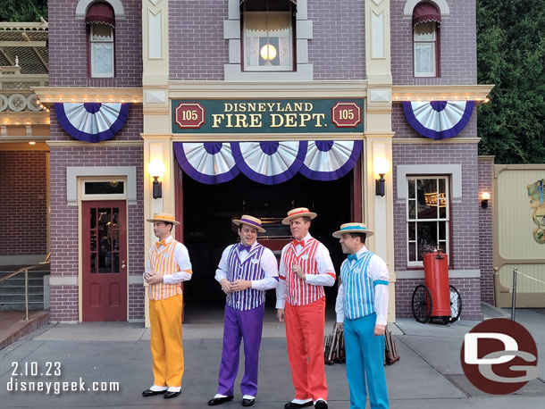 The Dapper Dans performing near the Firehouse