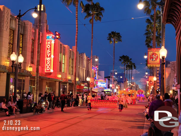 Mulan's Lunar New Year Procession making its way up Hollywood Blvd.  This is the final weekend of the celebration this year.