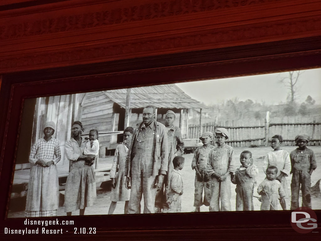 The video plays before Walt introduces Great Moments.  It is approximated 10 minutes long and gives some history about Frederick Douglas then his relationship with President Lincoln.