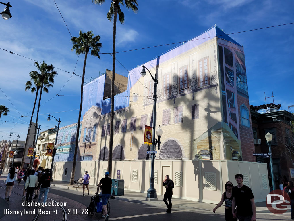 Renovation work along Hollywood Blvd continues.