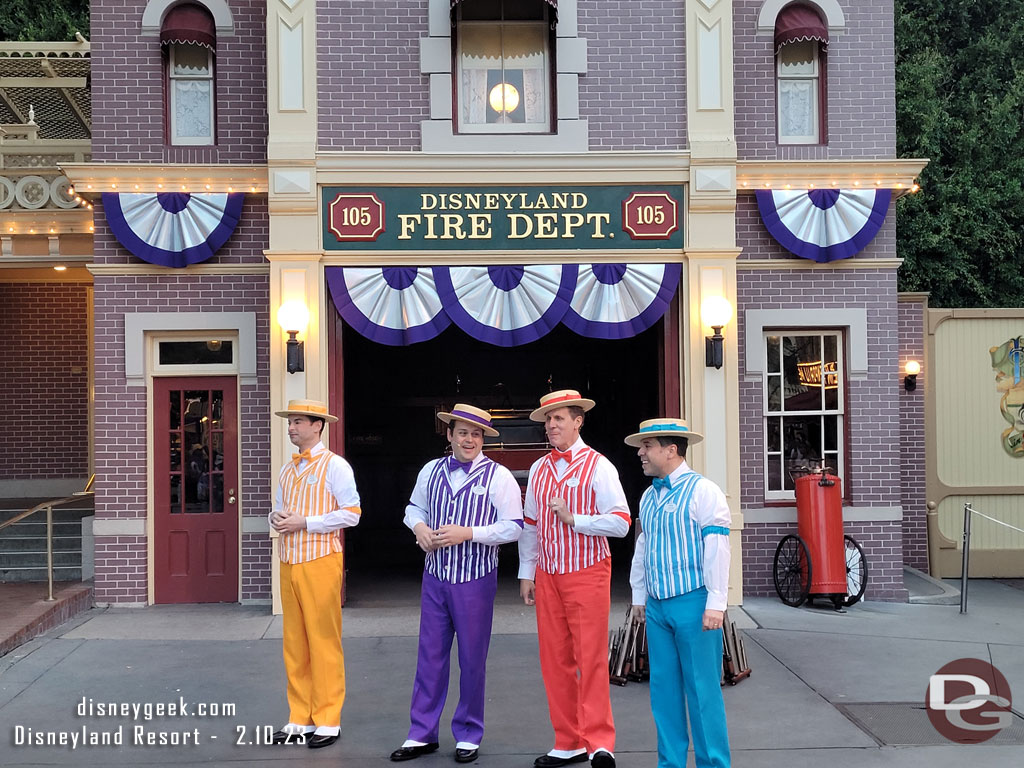 The Dapper Dans performing near the Firehouse