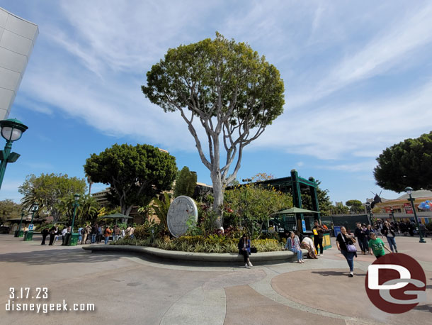 The annual Eggstravaganza is underway with 12 eggs hidden in Downtown Disney, Disneyland and Disney California Adventure.  So today as I roamed around I looked for the 36 eggs. Spotted one soon after passing through security.