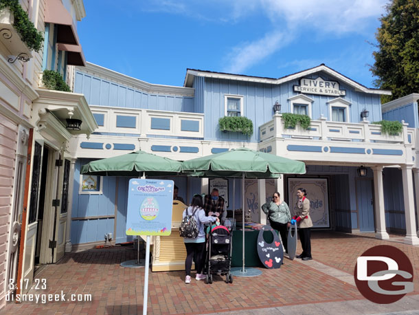 The Disneyland Eggstravaganza purchase/redemption location on Main Street USA