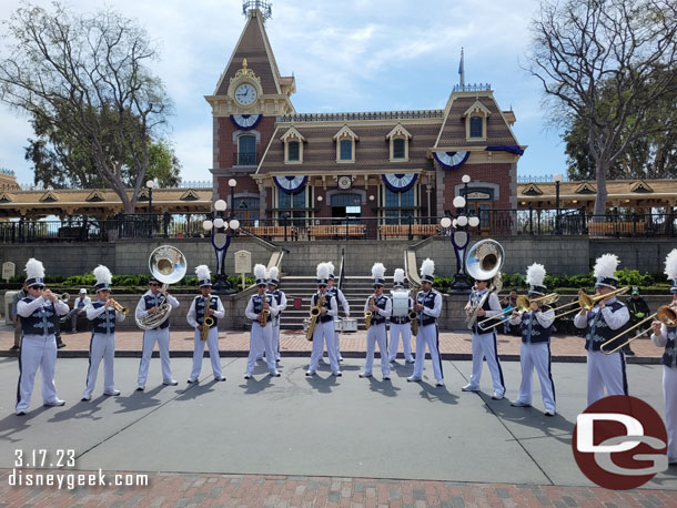 The Disneyland Band was performing so stopped and listened to their set.