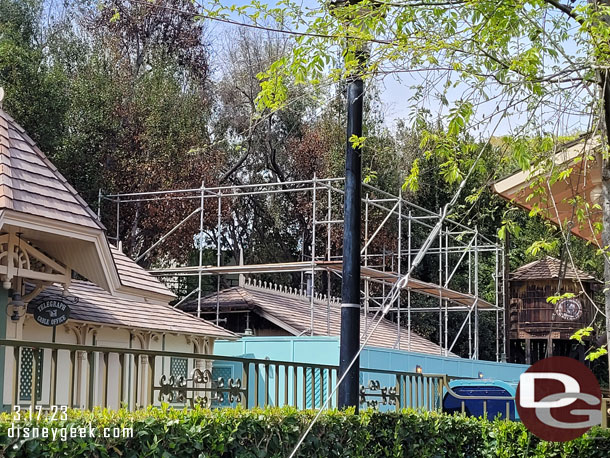 Work continues on the support building at the train station too