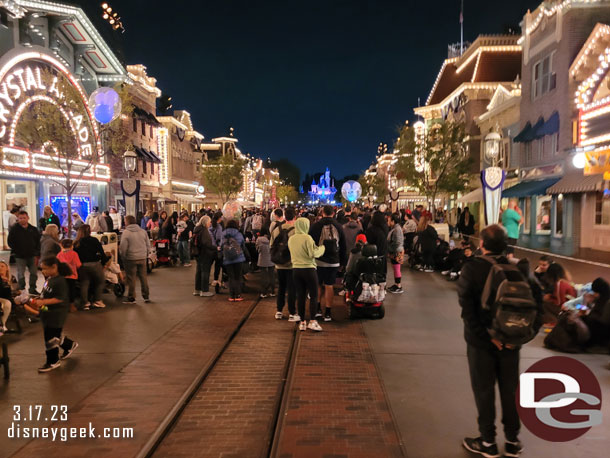 9:16pm - Found a spot on Main Street USA for Wondrous Journeys