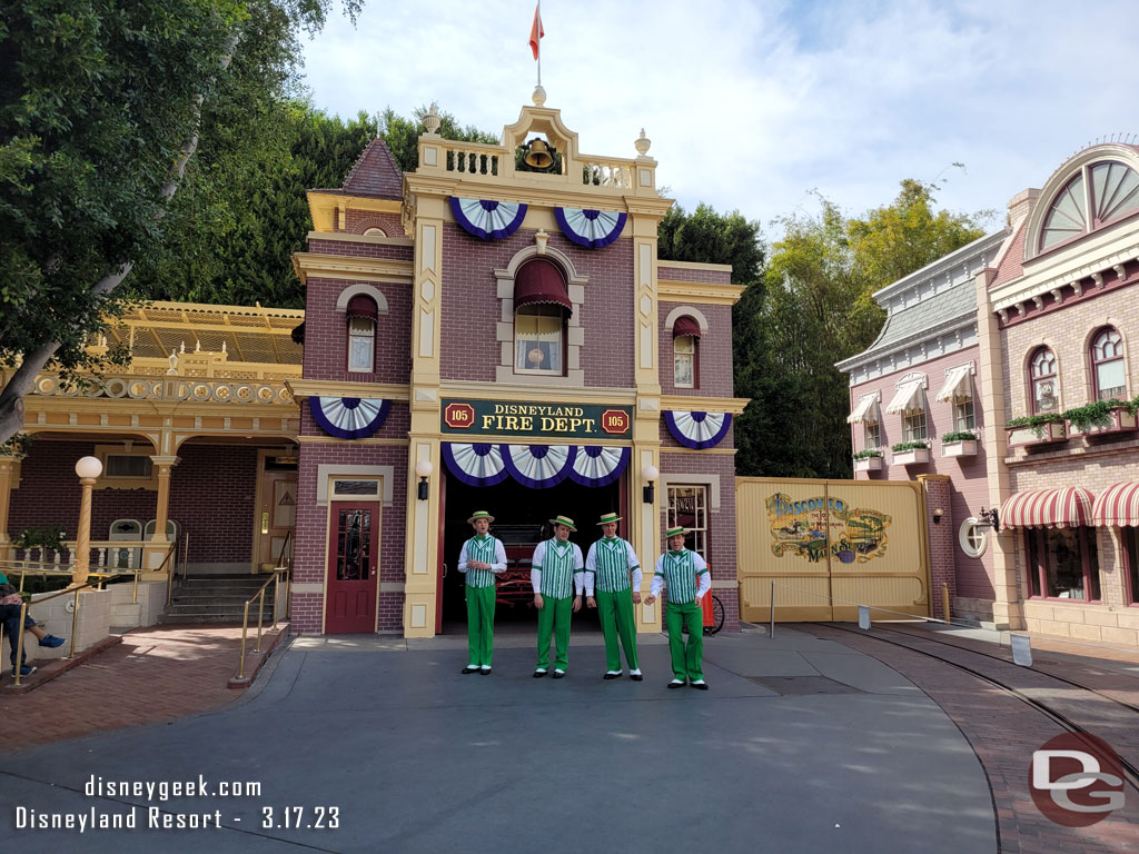 The Dapper Dans of Disneyland decked out in green for St. Patrick