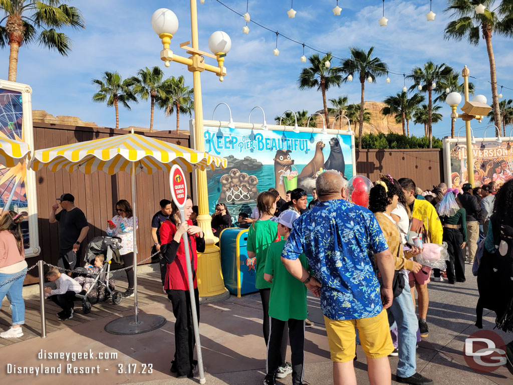 The Incredicoaster queue was backed up to nearly the ice cream stand