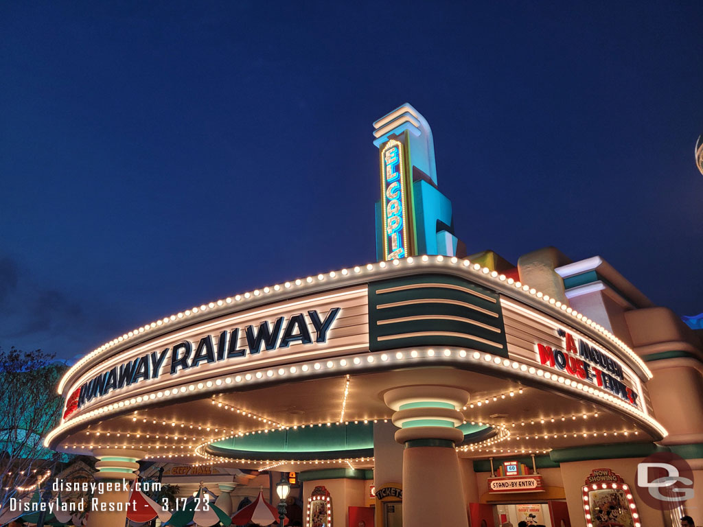 A look at some of the lights around Toontown as the sun was just about set.