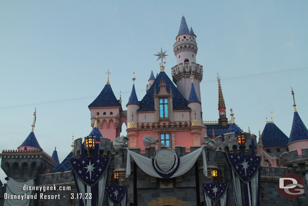 Sleeping Beauty Castle as the sun was setting