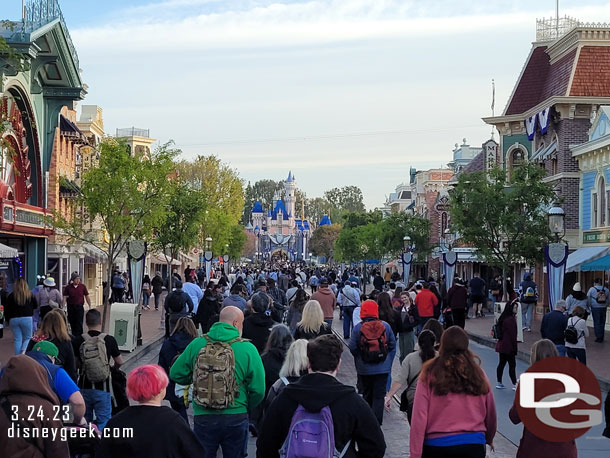 7:49am - Main Street USA 10 minutes prior to park opening.