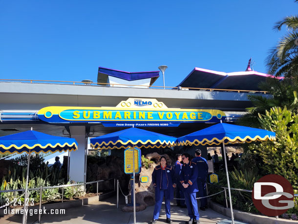 9:29am - Finding Nemo Submarine Voyage was a near walk on.