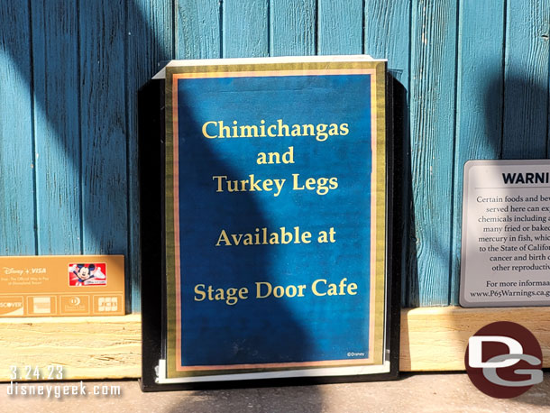 If you still want their signature items you can purchase them at the Stage Door Cafe