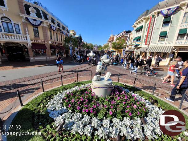 Mickey Mouse Disney 100 Statue in Town Square