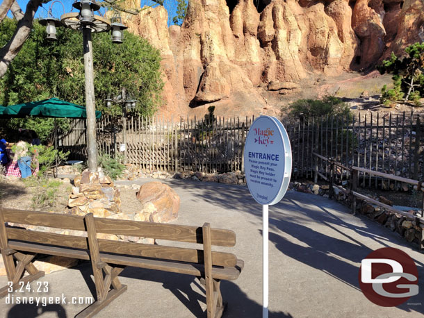 5:00pm - Stopped by the Big Thunder Trail to pick up the Magic Key Toontown print.