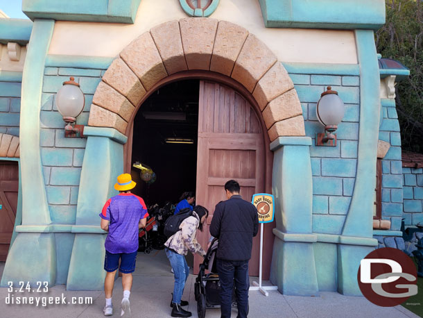 The old Trolley building is now a valet stroller parking. Cast Members give you a numbered ticket to claim your stroller.