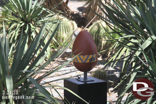 Mater egg hidden in the bushes