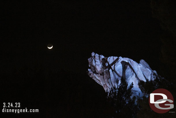 The moon above Grizzly Peak