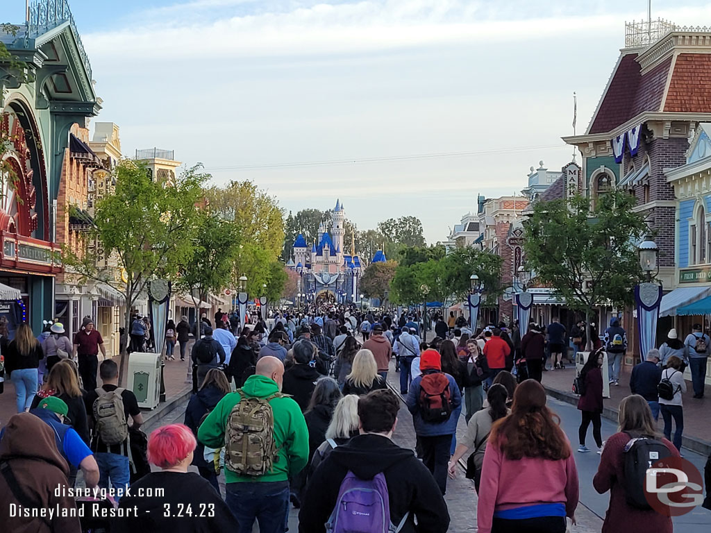 7:49am - Main Street USA 10 minutes prior to park opening.