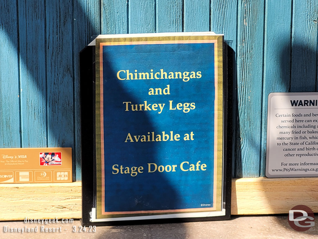 If you still want their signature items you can purchase them at the Stage Door Cafe